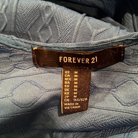 Blue Short Sleeve Mini Dress - Picture 5 of 5